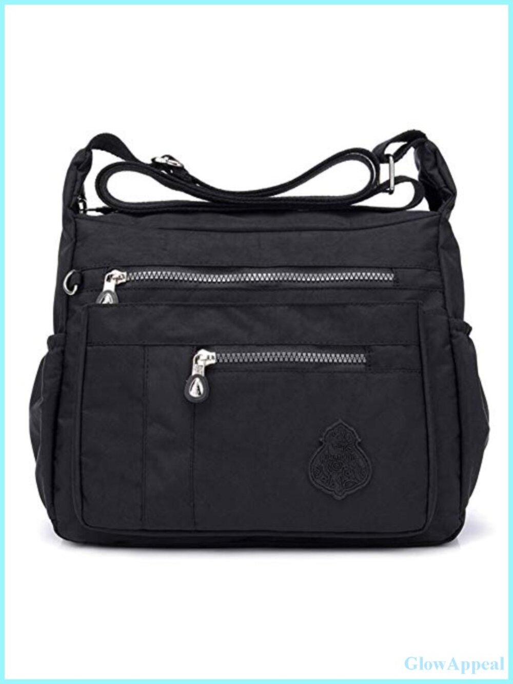 Nylon Waterproof Crossbody Shoulder Bag Lightweight Multi Pocket Messenger Purse